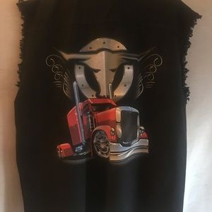 Truckers denim shirt vest